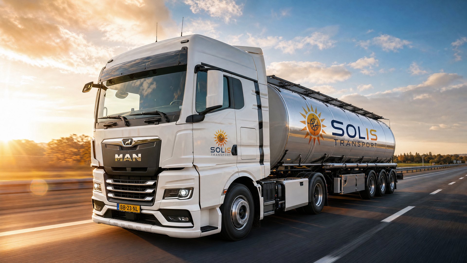 Solis Transport LKW auf der Autobahn